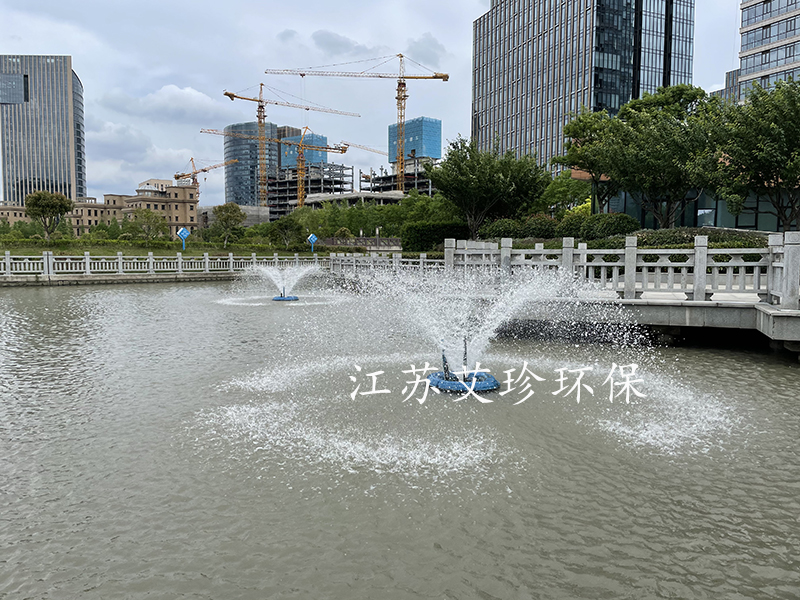 喷泉曝气机特点浮水式喷泉艾珍环保
